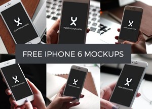 6 Girl Carry iPhone 6 Mockups