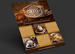 Free Coffee Shop A4 Flyer-300