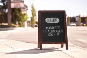 Free Outdoor Chalkboard Mockup For Advertisement Preview Image