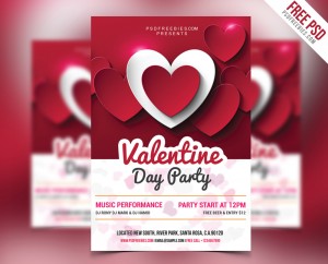 Free Valentine Day Party Psd Flyer Download