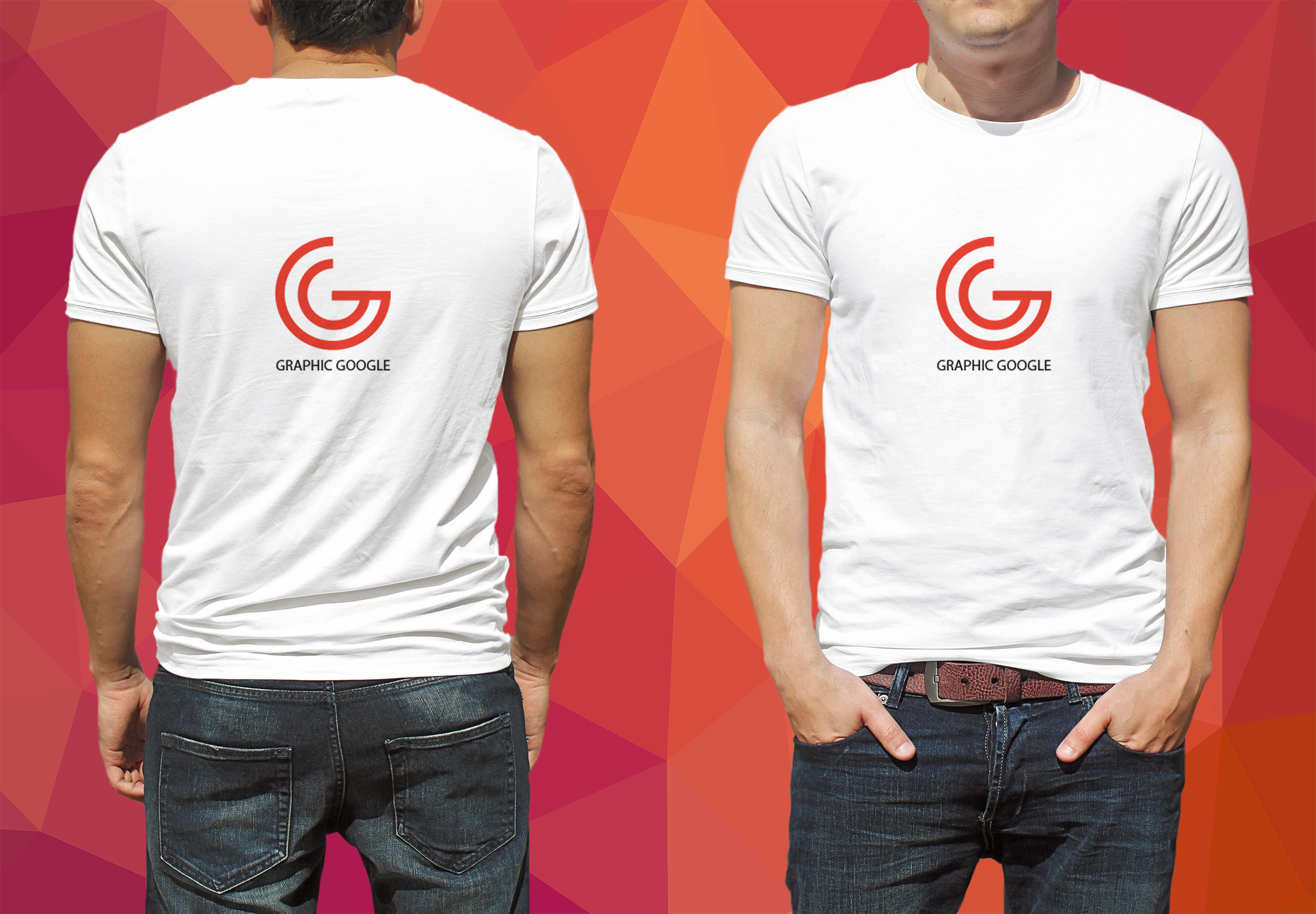 Free T-Shirt Mockup for Logo Branding - Graphic Google - Tasty Graphic