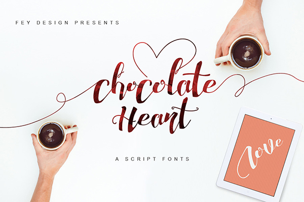 Free Chocolate Heart Script Font