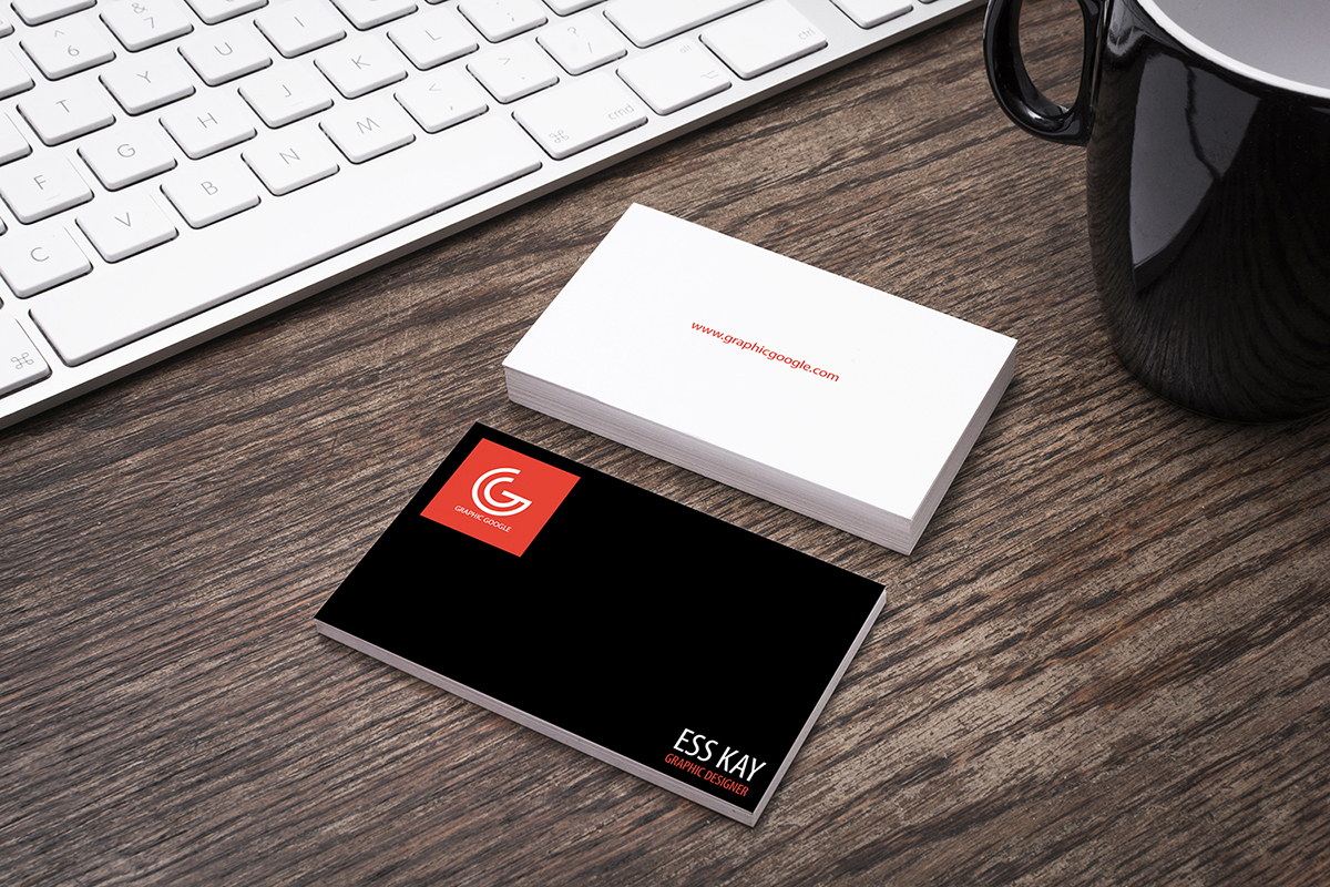 Free Designer Business Card Mockup