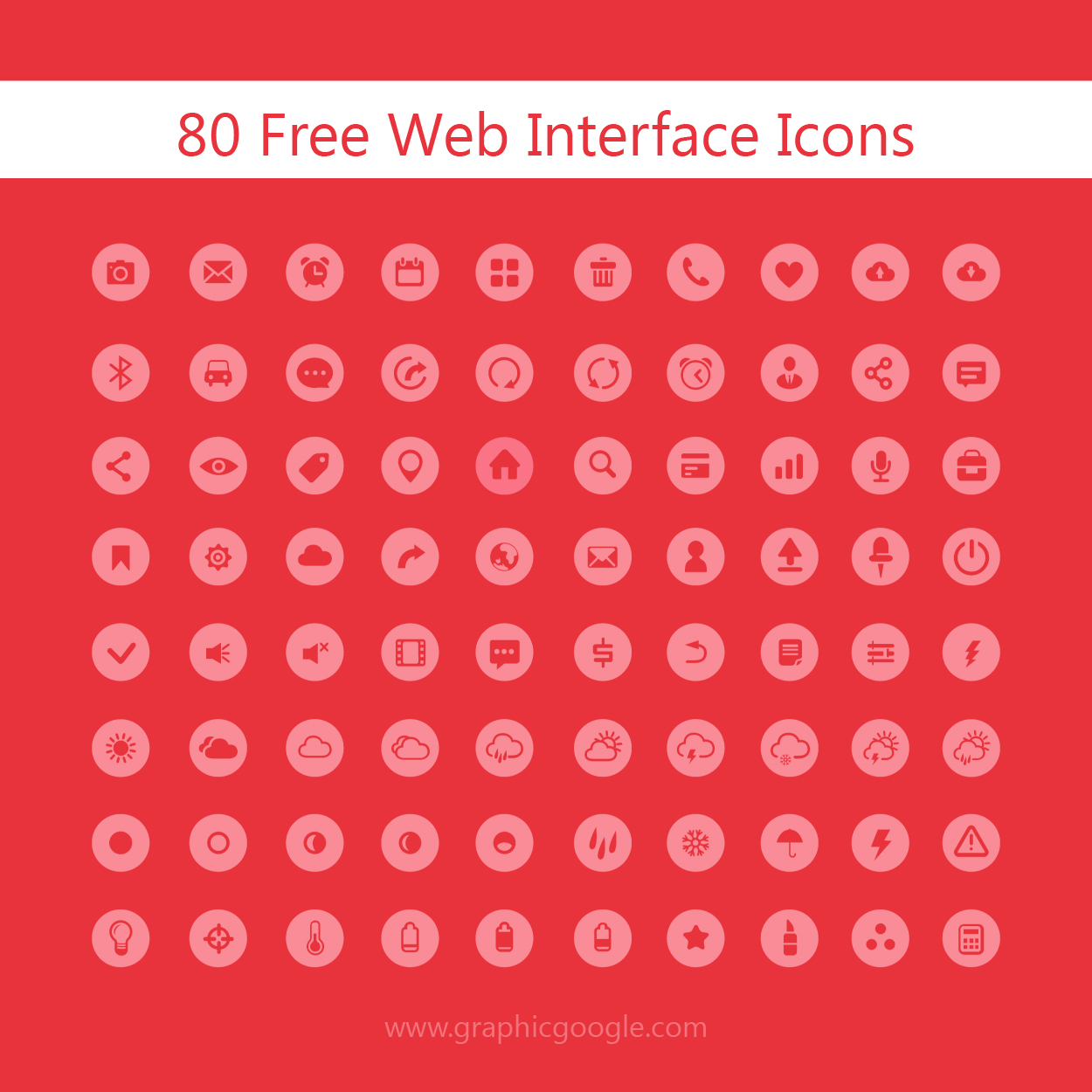 80 Free Web Interface Icons