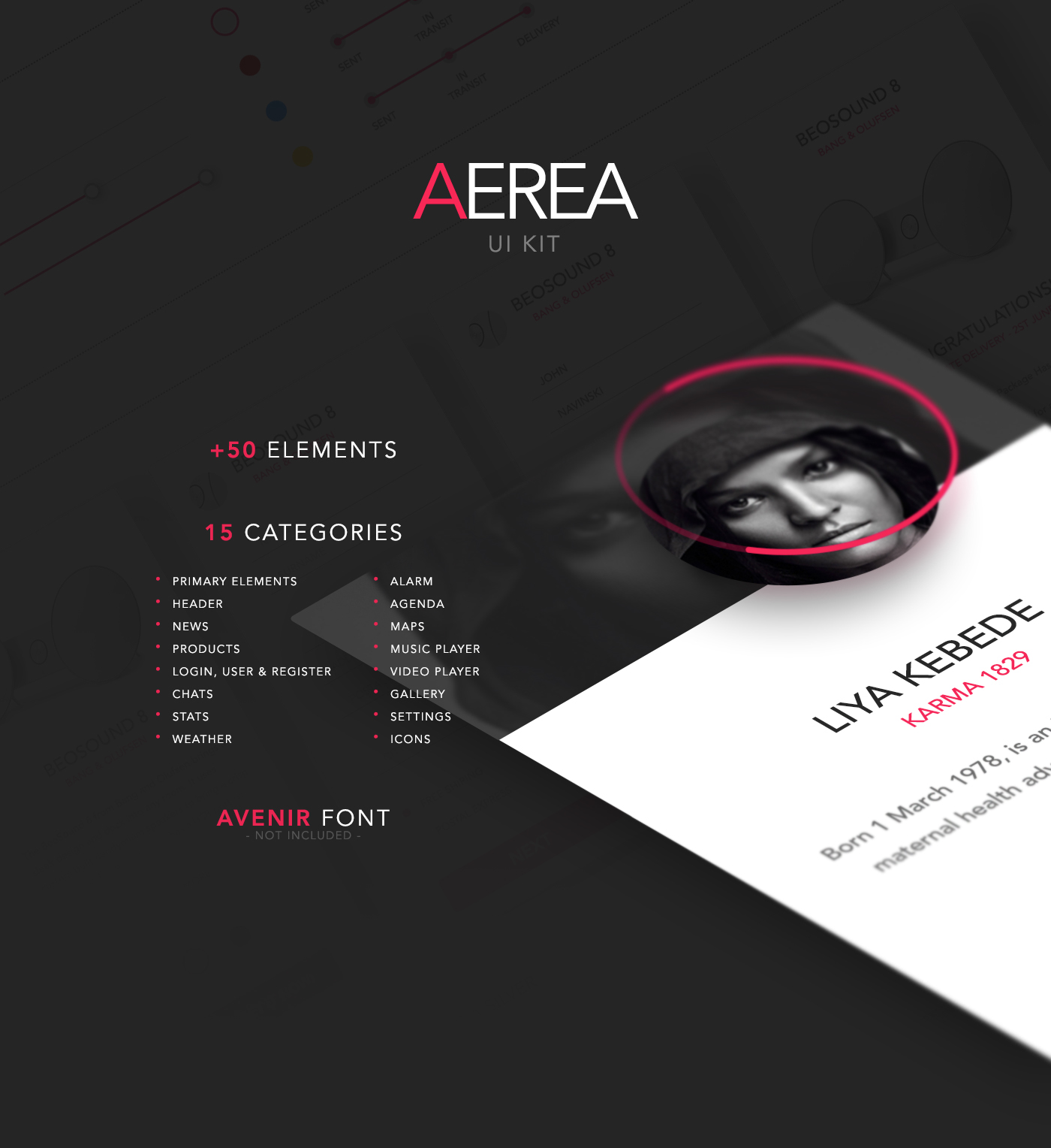 Free AEREA UI-UX Kit with Plus 50 Elements