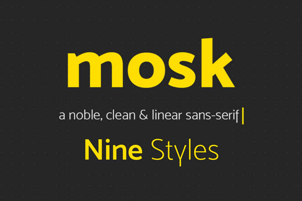 Free Mosk Extra Bold Sans Serif font