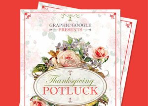 Potluck Thanksgiving Flyer