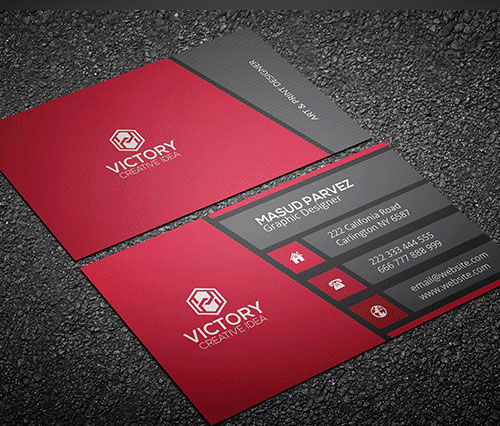 Free stylish corporate business card template design Graphic Google 