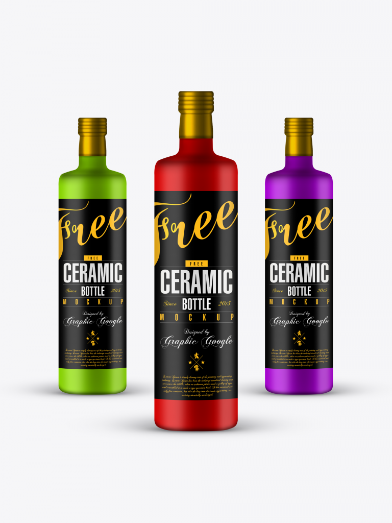 Free Ceramic Bottle Mock-up Psd For Packaging DesignGraphic Google