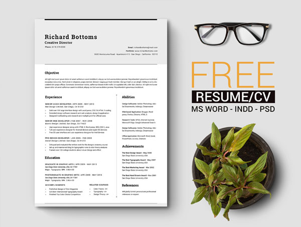 free-timeless-resume-template-with-cover-letter