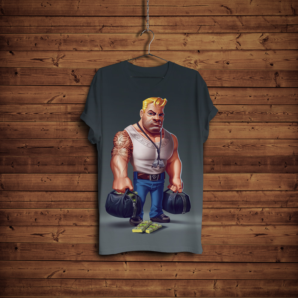 Free-T-Shirt-Mock-up-with-Hanger-&-Wooden-Background-2