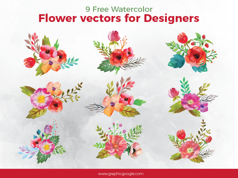 9-Free-Watercolor-Flower-Vectors-For-Designers