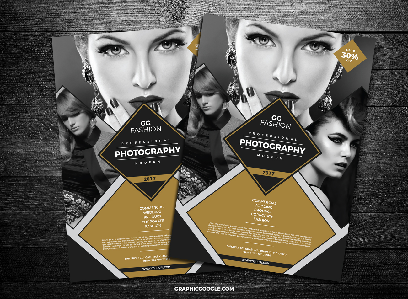 Free Elegant Fashion Photography Flyer Design Template