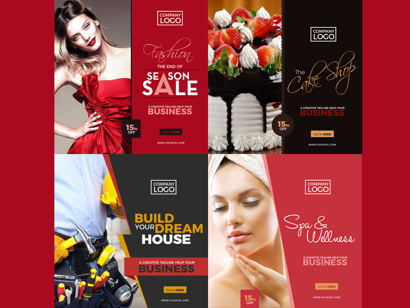 4 Free Multipurpose Instagram Banner Templatesgraphic Google Tasty Graphic Designs Collection