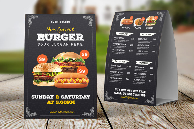 Free-Burger---Fast-Food-Menu-Table-Tent-Template-PSD
