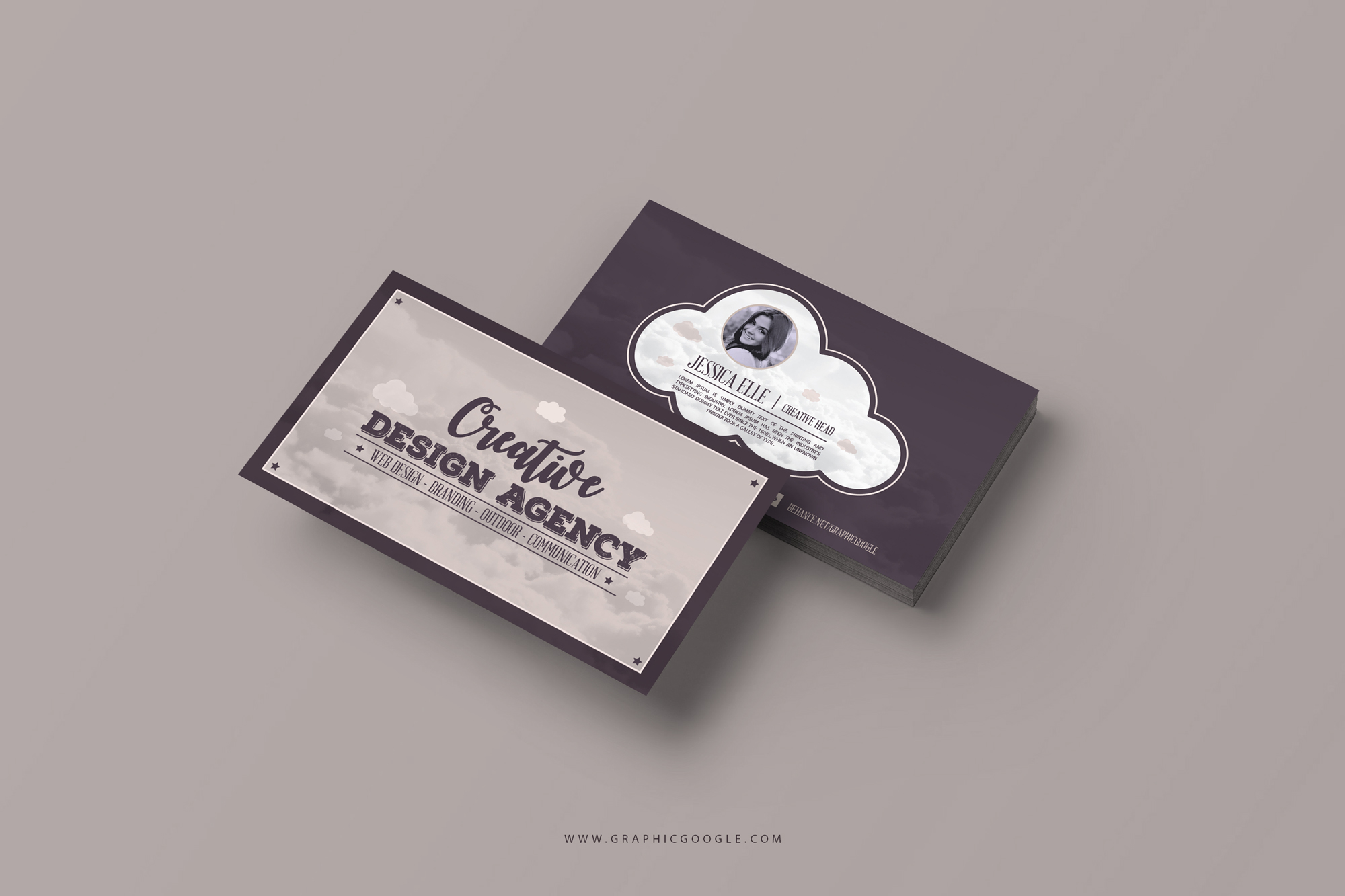 Free Creative Design Agency Vintage Business Card Template