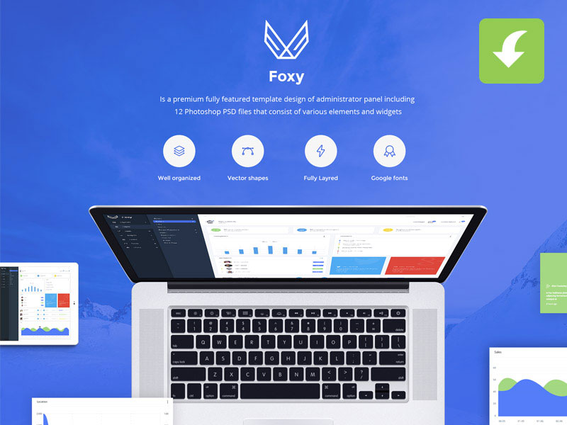 Foxy-Free-Admin-Panel-Dashboard-UI-Kit-PSD