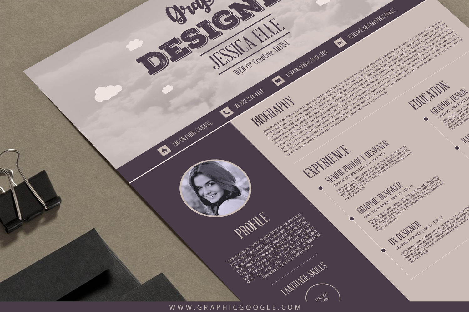 Free-Creative-Vintage-Resume-Design-Template-2