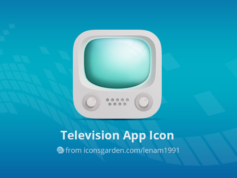 Free-PSD-Television-App-Icon