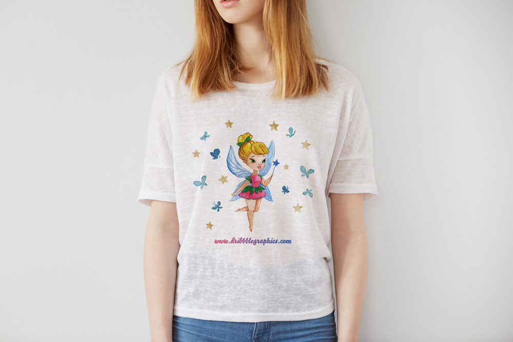 Free-Pretty-Girl-T-Shirt-MockUp-For-Branding