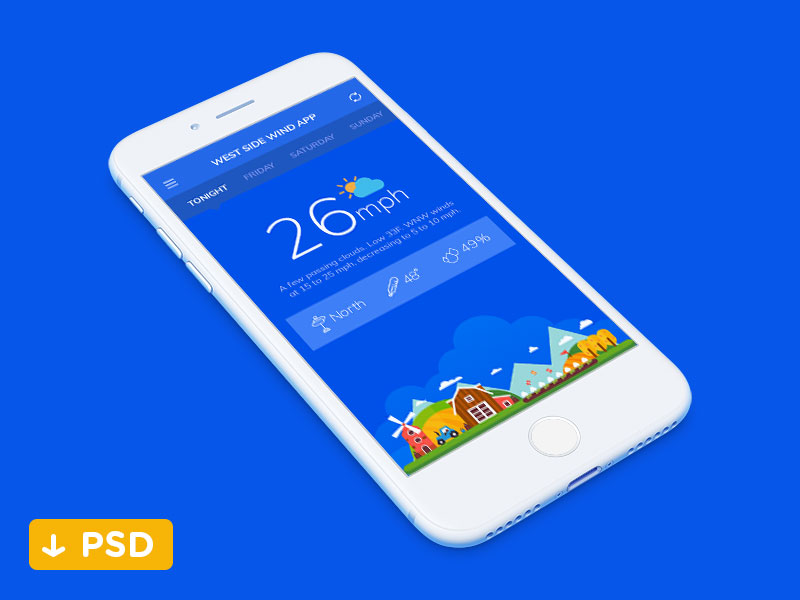 Free-Weather-App-Psd-File