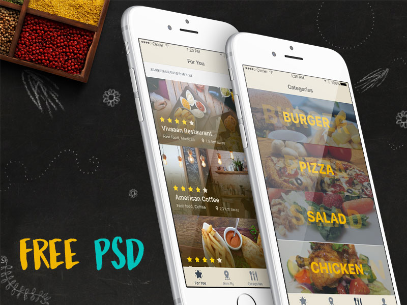 iOS-Restaurant-Finder-App-Free-Psd