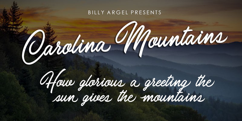 Free-Carolina-Mountains-Script-Font