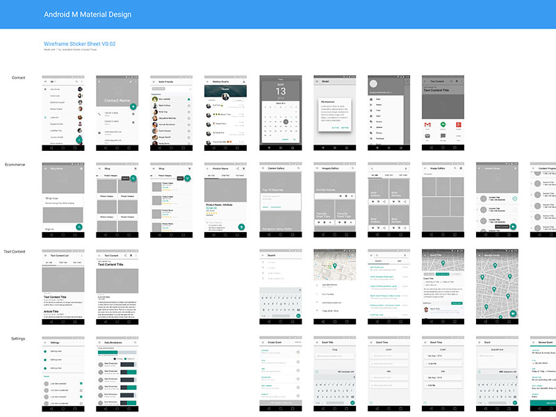 Free-Material-Design-Wireframe-Kit-Template