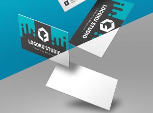 Free-Floating-Business-Card-Mockup-With-5-Different-Scenes