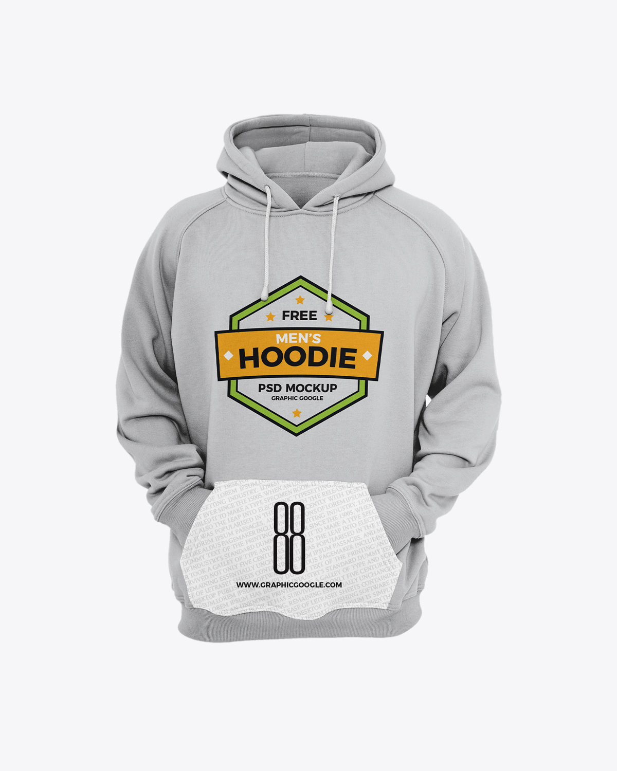 Free Men’s Hoodie MockupGraphic Google Tasty Graphic