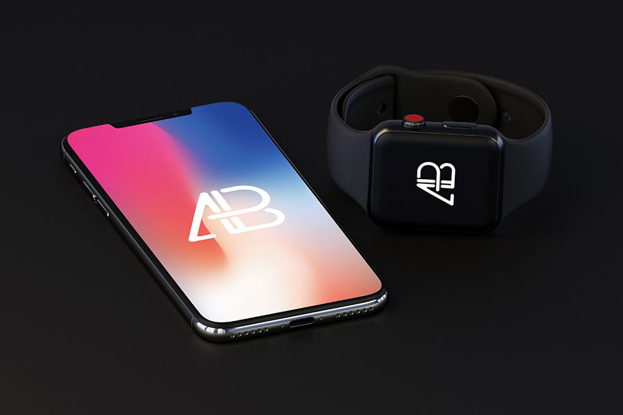 iPhone-X-and-Apple-Watch-Series-3-Mockup