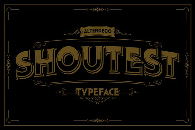 Shoutest-modern-retro-style-vintage-typeface