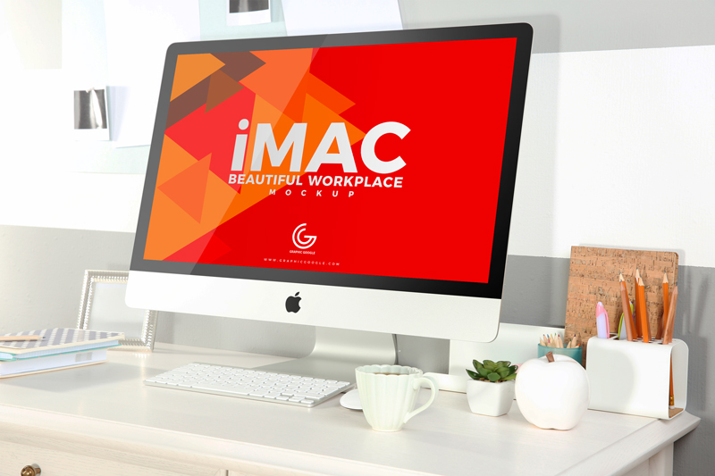 Free-Beautiful-Workplace-iMac-Mockup-2018