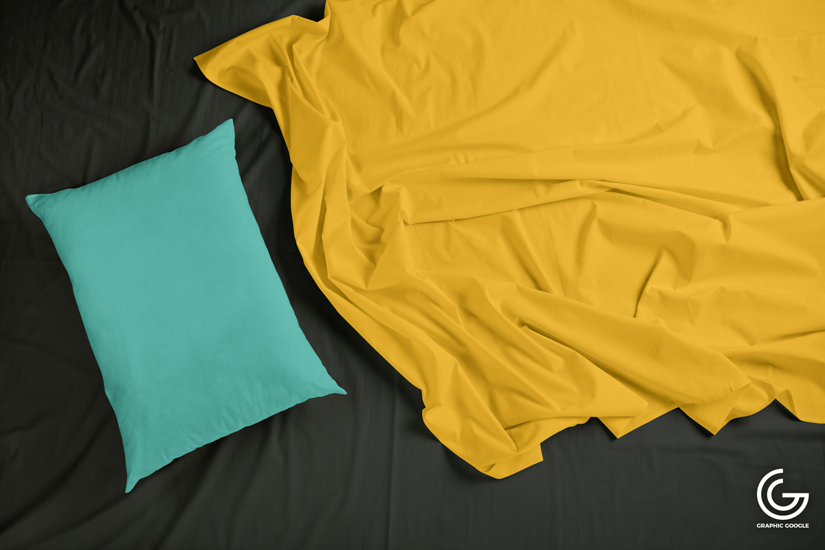 Free-Textile-Bedding-Sheets-&-Pillow-Mockup-PSD-2018