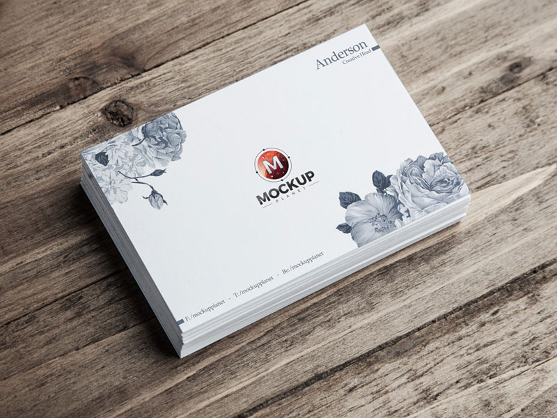Free-Business-Cards-Mockup-on-Wooden-Background