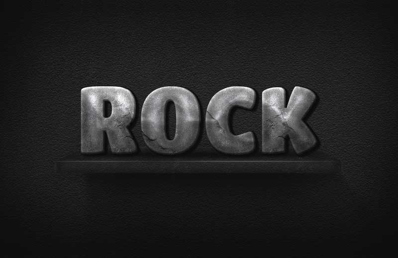 Rock-3D-Text-Effect-With-Photoshop-Layer-Styles