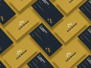Free-Grid-Brand-Business-Card-Mockup