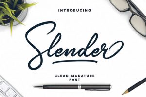 Slender-Signature-Font