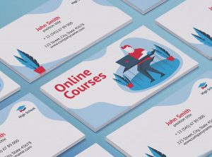 Modern-Online-Courses-Business-Card
