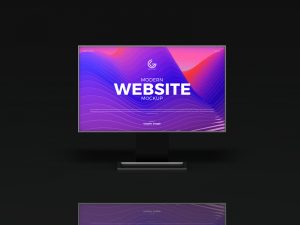 Free-Modern-Website-Mockup-With-Front-Perspective-View
