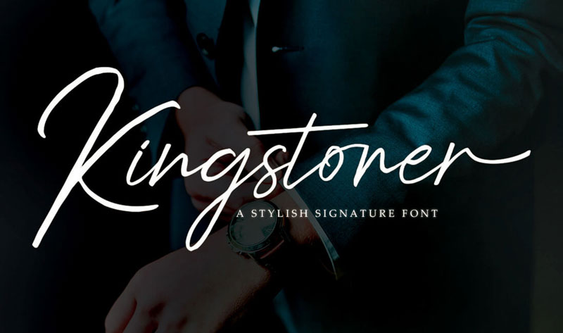 Kingstonen-Signature-Font