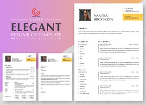 Free-Simple-Elegant-CV-Resume-Template-With-Cover-Letter-300