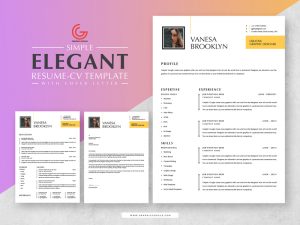 Free-Simple-Elegant-CV-Resume-Template-With-Cover-Letter