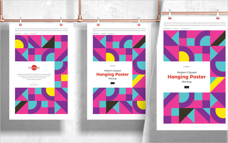 Free-Modern-Clipped-Hanging-Poster-Mockup-PSD-5
