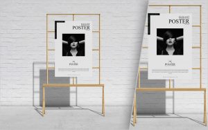 Free-Wooden-Stand-Poster-Mockup-11