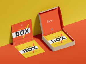 Free-Square-Cards-With-Box-Mockup