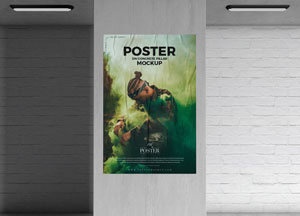 Free-Concrete-Pillar-Glued-Paper-Poster-Mockup-300