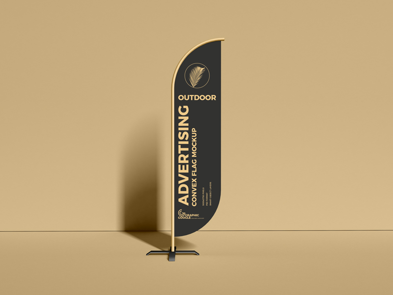 Free-Outdoor-Advertising-Convex-Flag-Mockup