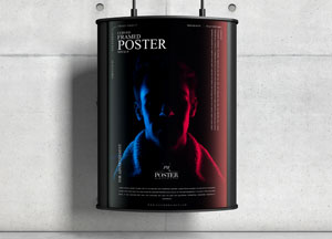 Free-Hanging-Curved-Framed-Poster-Mockup-PSD-300