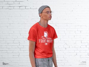 Free-Boy-Wearing-T-Shirt-Mockup